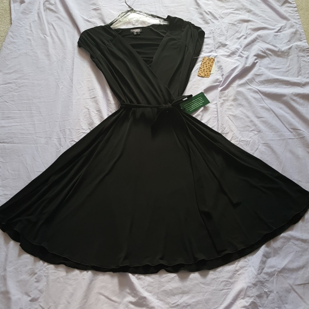 29:11  - XOXO Collection Vintage Black Wrap Dress - Picture 5 of 8